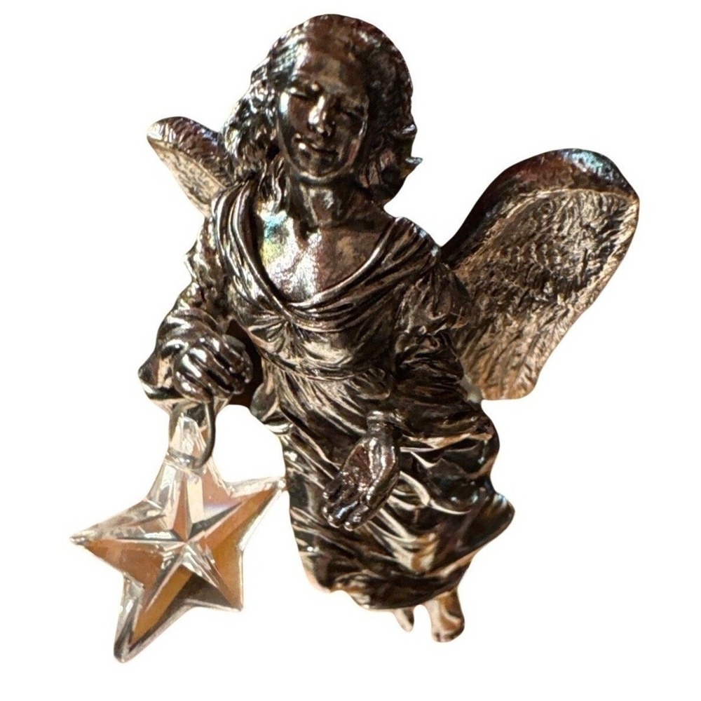 Hallmark Keepsake Angelic Flight 25th Anniversary Silver Plated Crystal Ornament